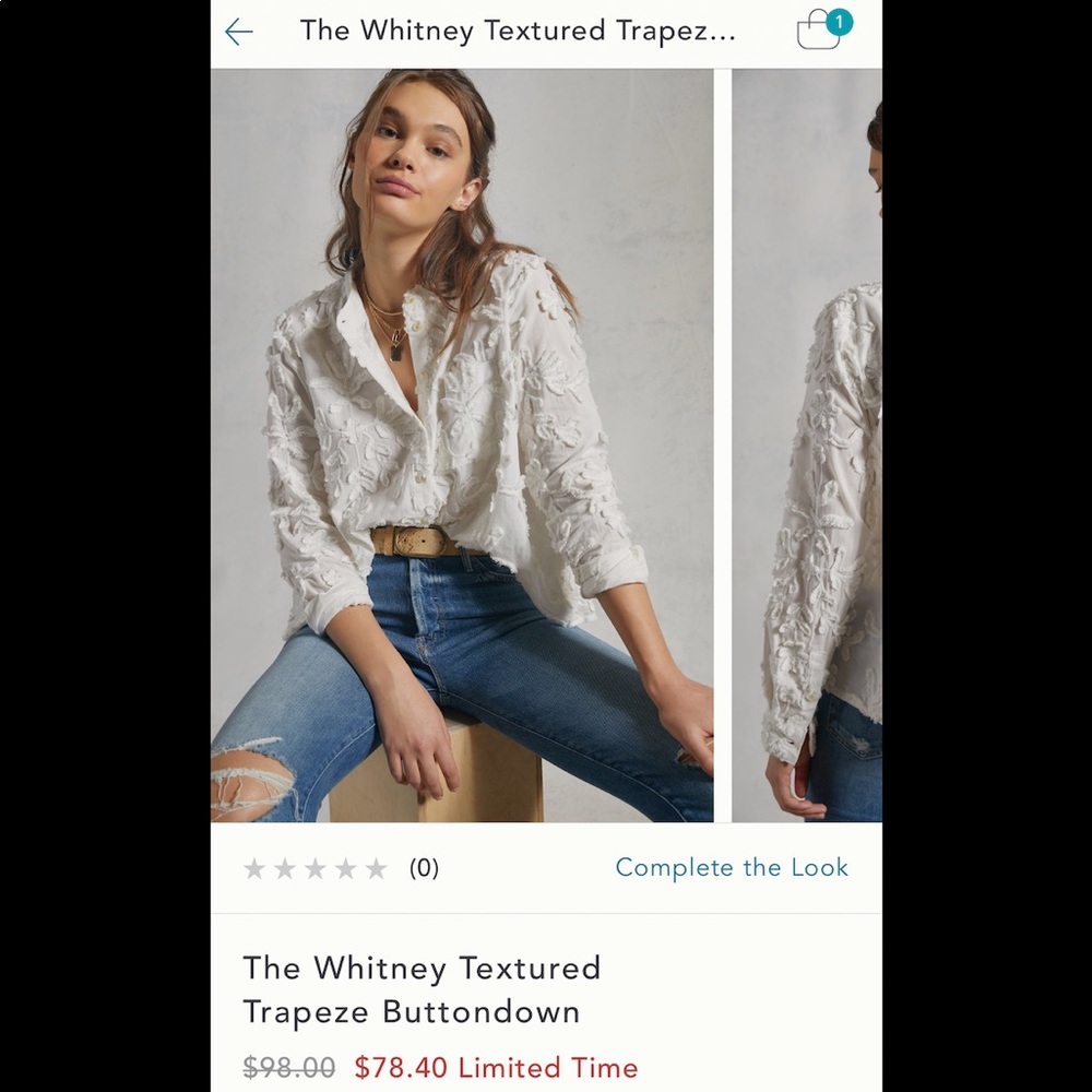The Whitney textured trapeze button down